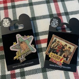 Pair of 2 Disney channel pins Hannah Montana and Camp Rock